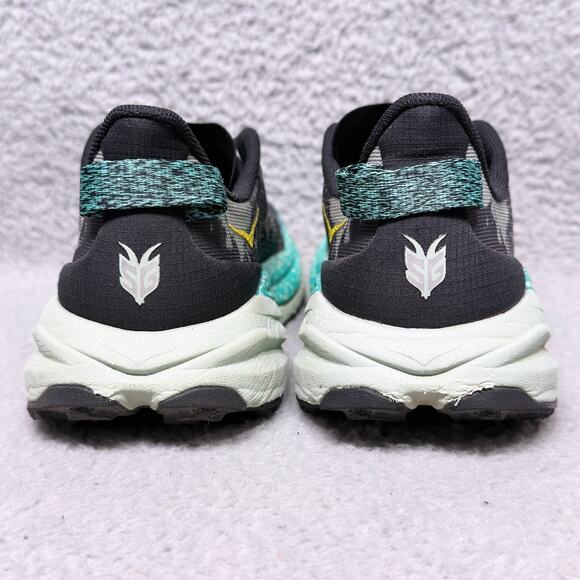 Hoka One One Speedgoat 6 Womens Size 9.5 Running Shoes Black Aloe Vera - Picture 4 of 9